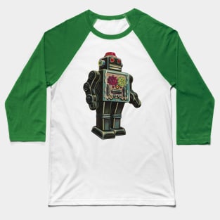 Vintage Mechanical Gear Robot Sci-Fi Baseball T-Shirt